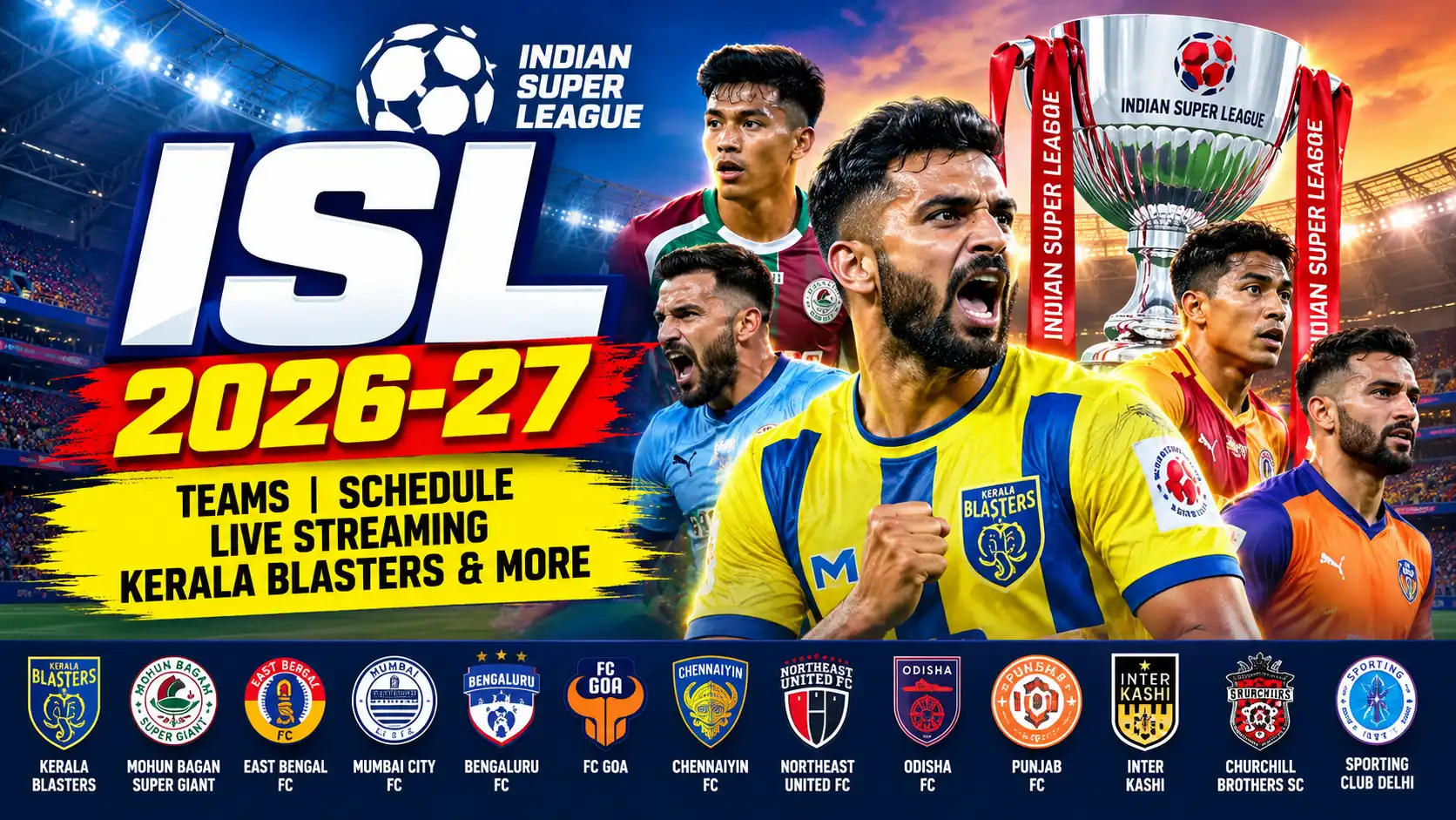 ISL 2026–27: Schedule, Teams and Kerala Blasters ISL 2026–27: Schedule, Teams and Kerala Blasters